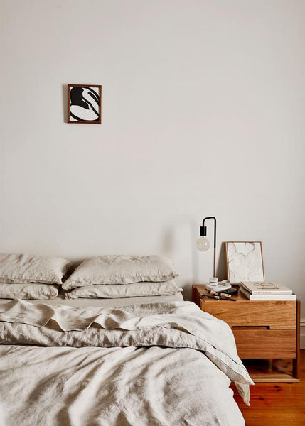 12 Soothing Bedrooms Featuring Our Oatmeal Linen Sheets