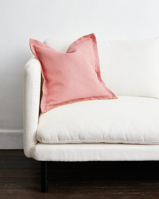 Pink Clay & Turmeric 100% French Flax Linen Cushion Cover