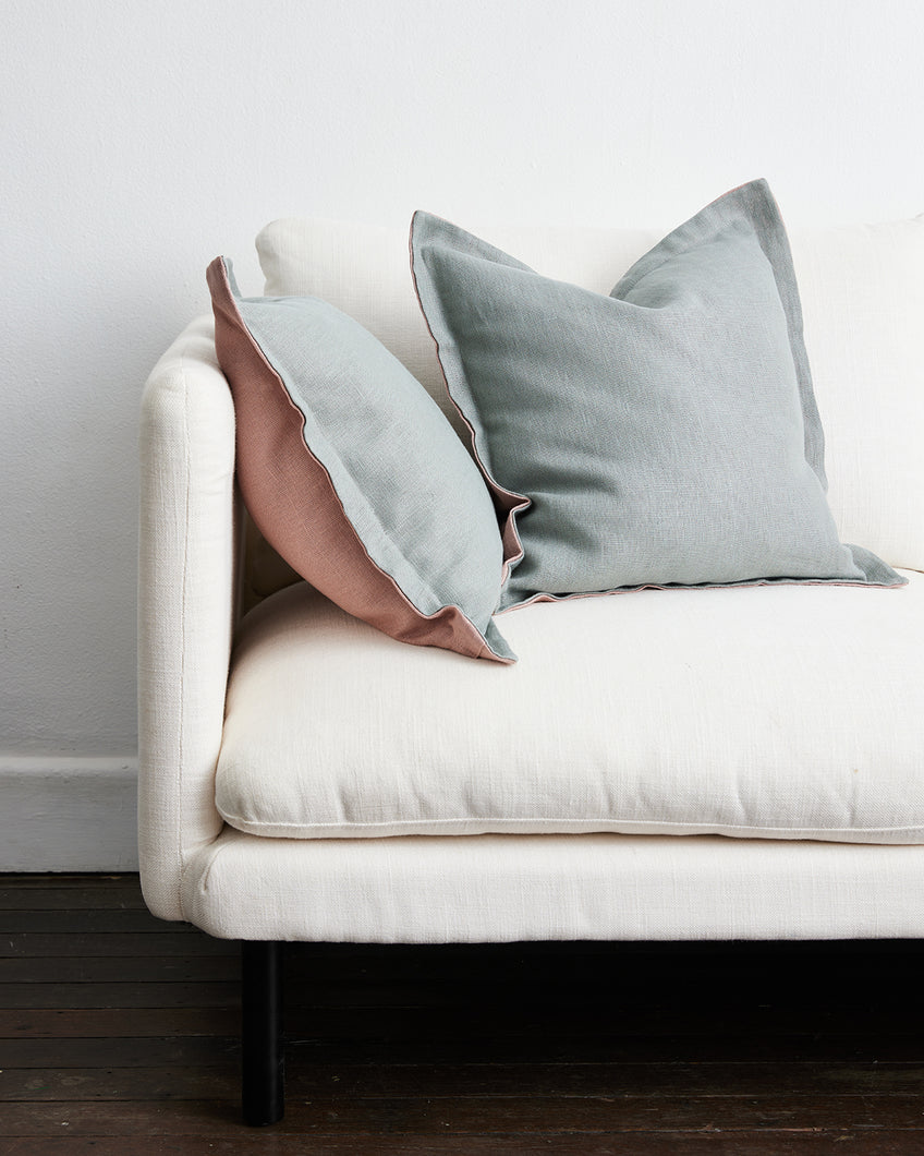 Lavender & Mineral 100% French Flax Linen Cushion Cover