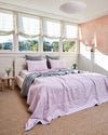 Mineral & Lilac Two-Tone Quilted Bed Cover