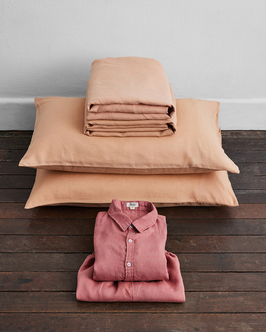 Terracotta & Pink Clay Bedding & Sleepwear Bundle