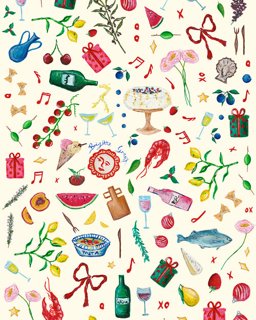 Brigitte Grant x Bed Threads 'Holiday' Print