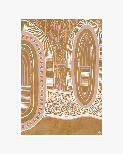 Lauren Freestone x Bed Threads 'Tree Carvings' Print