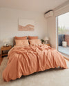 Terracotta 100% French Flax Linen Pillowcases (Set of Two)