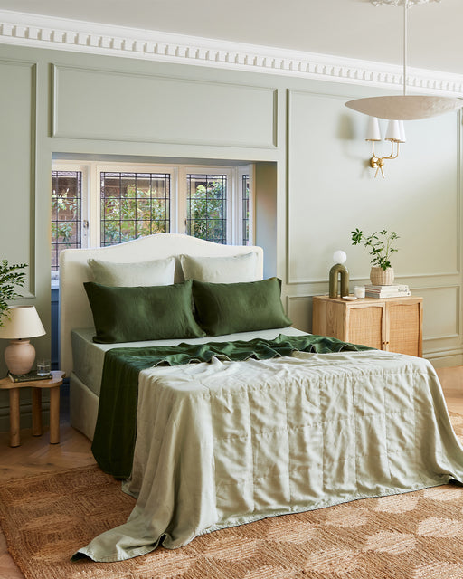 Sage & Olive Two-Tone Quilted Bed Cover