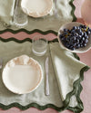 Sage & Olive 100% French Flax Linen Scalloped Napkins (Set of Four)