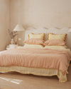 Limoncello & Turmeric 100% French Flax Linen Scalloped European Pillowcases (Set of Two)
