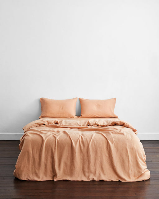 Terracotta 100% French Flax Linen Bedding Set