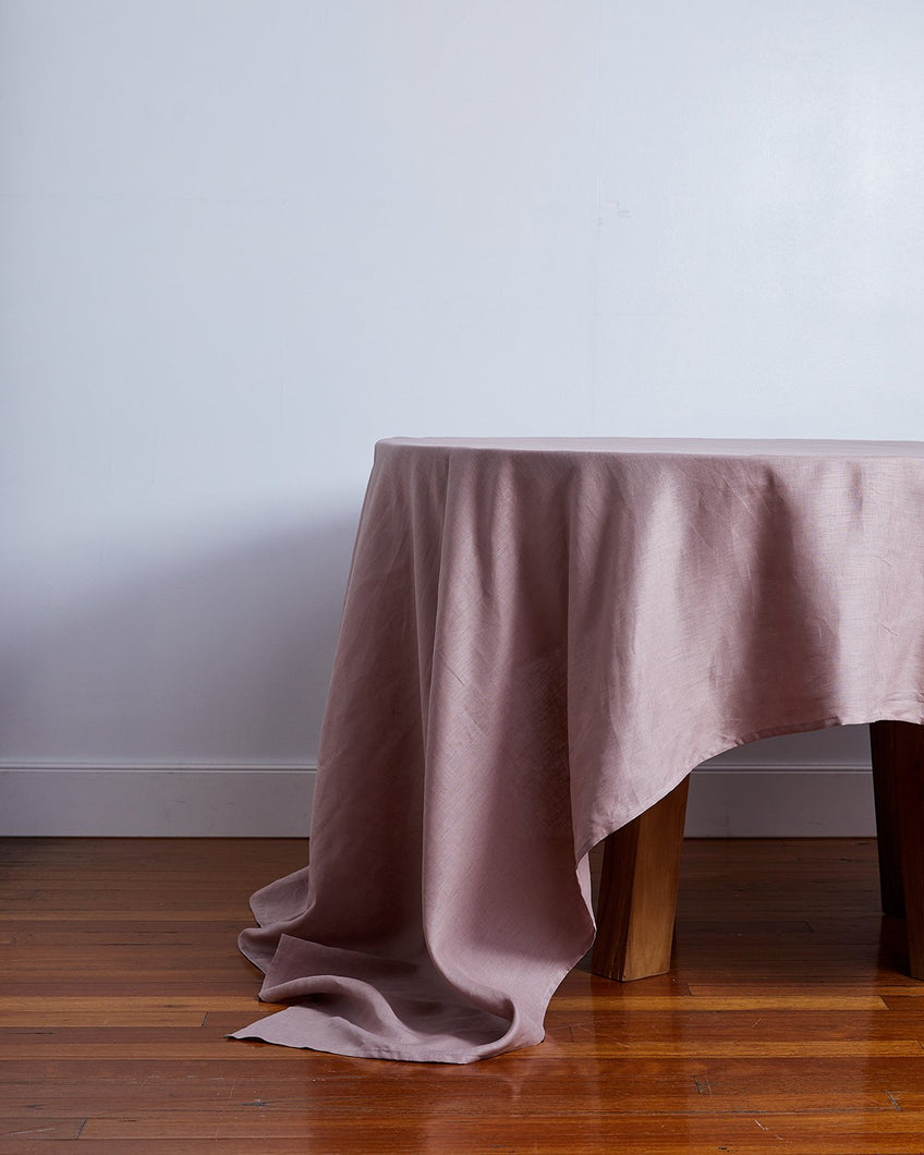 Lavender 100% French Flax Linen Tablecloth