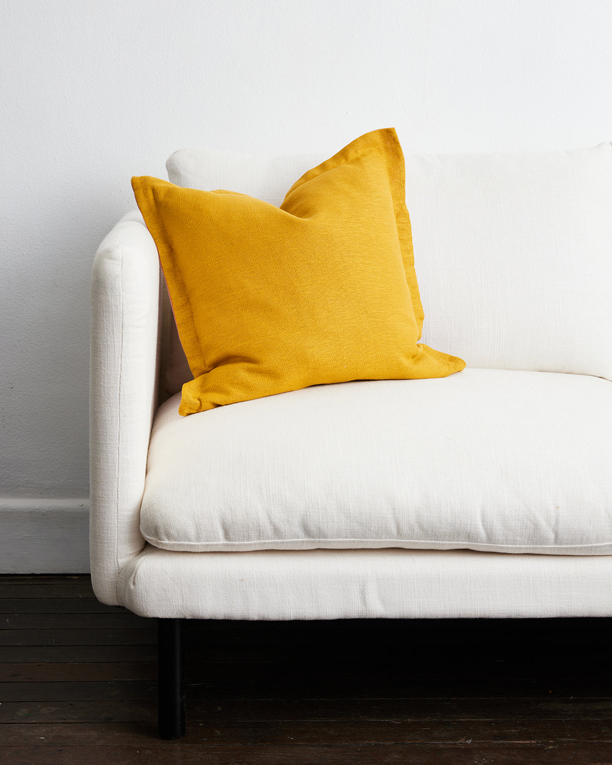 Turmeric 100% French Flax Linen Cushion Cover