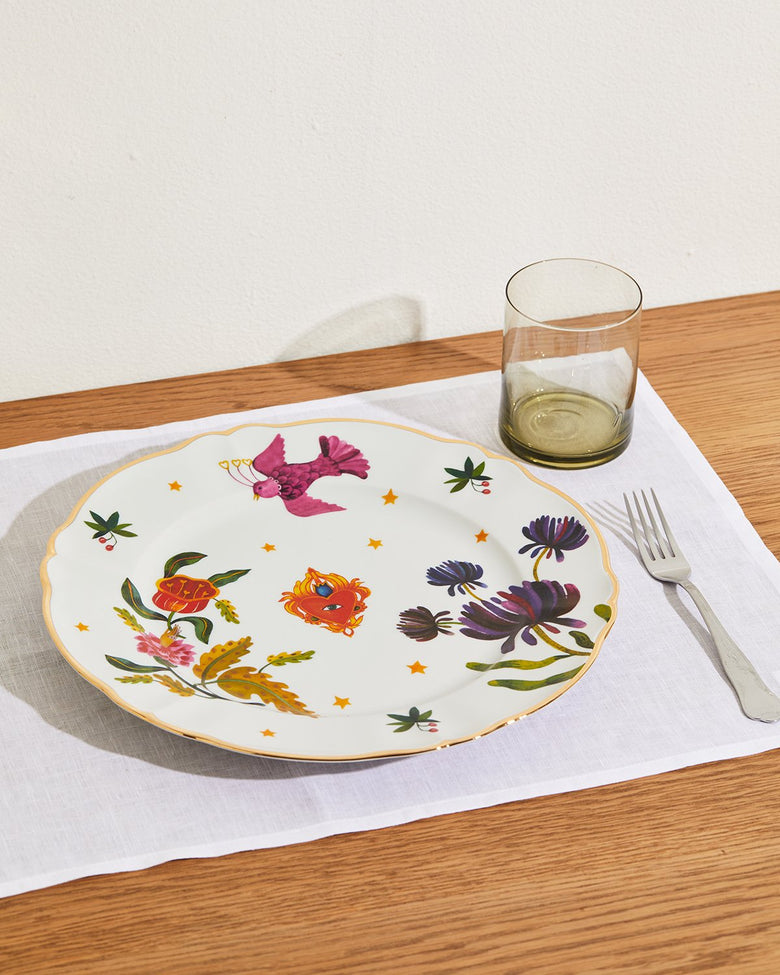 Bitossi Home Dessert Plate Botanica in Green