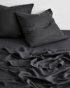 Charcoal 100% French Flax Linen European Pillowcases (Set of Two)