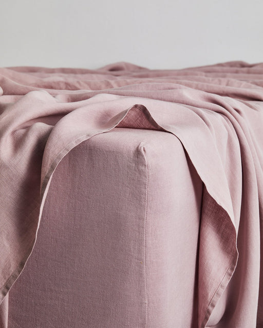 Lavender 100% French Flax Linen Fitted Sheet