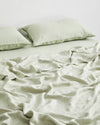 Sage 100% French Flax Linen Fitted Sheet