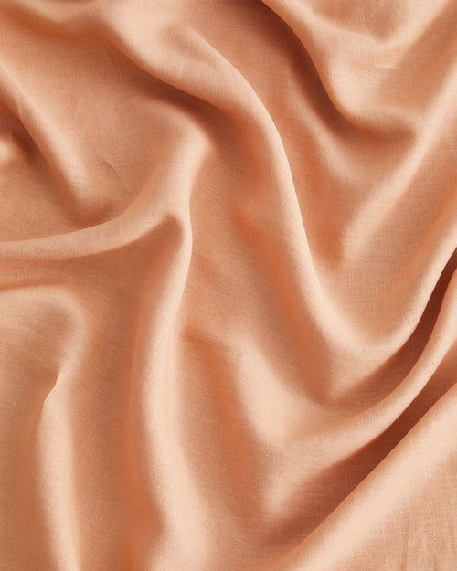 Terracotta 100% French Flax Linen Flat Sheet