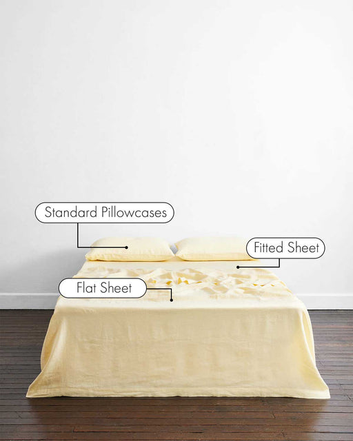 Limoncello 100% French Flax Linen Sheet Set