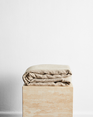Oatmeal 100% French Flax Linen Throw