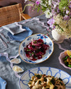 Mineral & Lilac 100% French Flax Linen Scalloped Napkins (Set of Four)