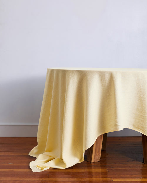 Limoncello 100% French Flax Linen Tablecloth