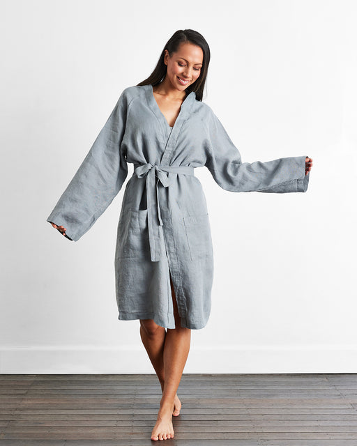 Mineral 100% French Flax Linen Classic Robe