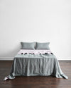 Mineral & Lilac Two-Tone Quilted Bed Cover