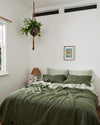 Olive Stripe & Sage Bedding Bundle