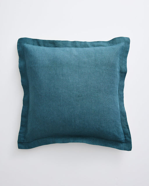 Petrol 100% French Flax Linen Cushion Cover